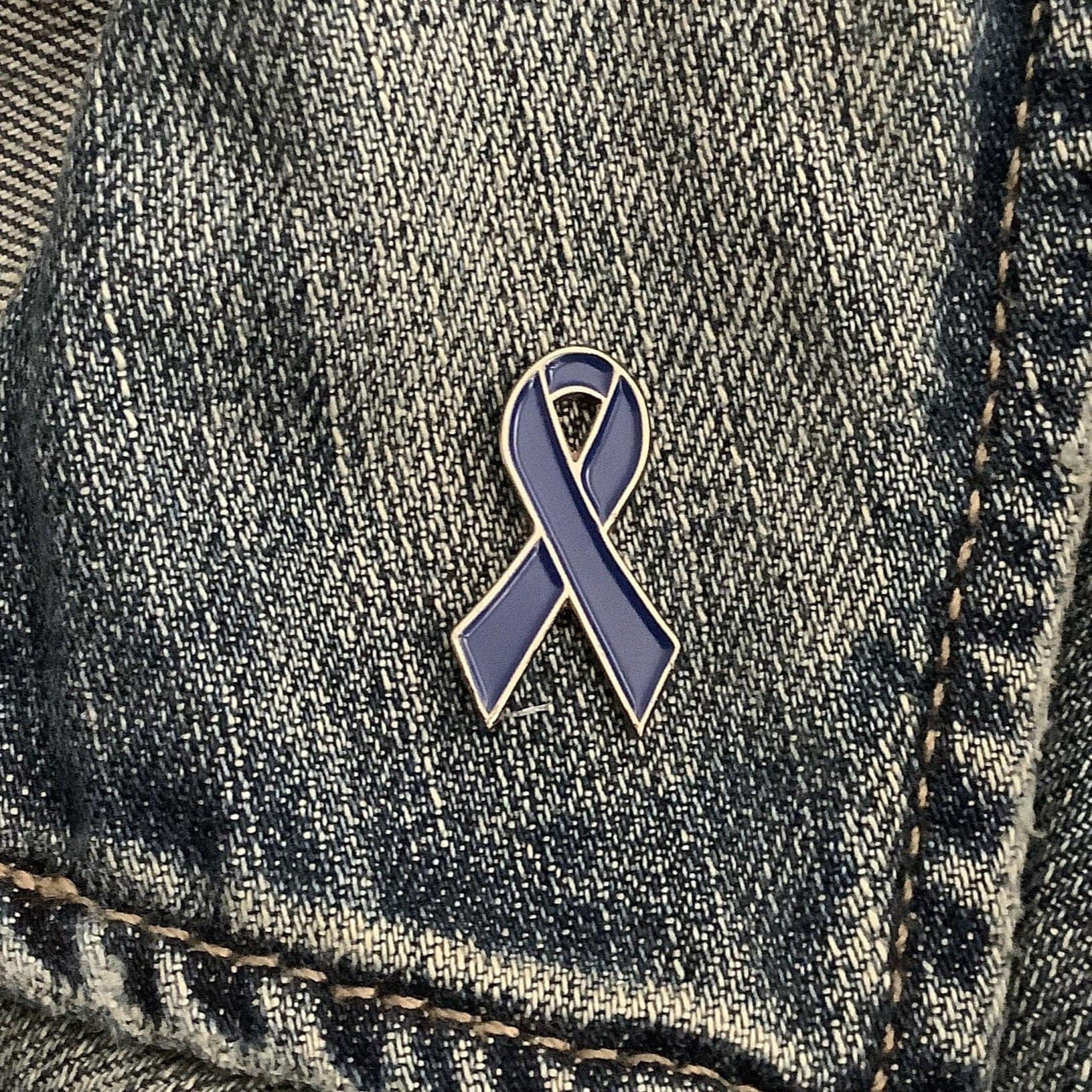 Royal Blue Awareness Pin - Soft Enamel Ribbon Lapel Accessory With Secure Post