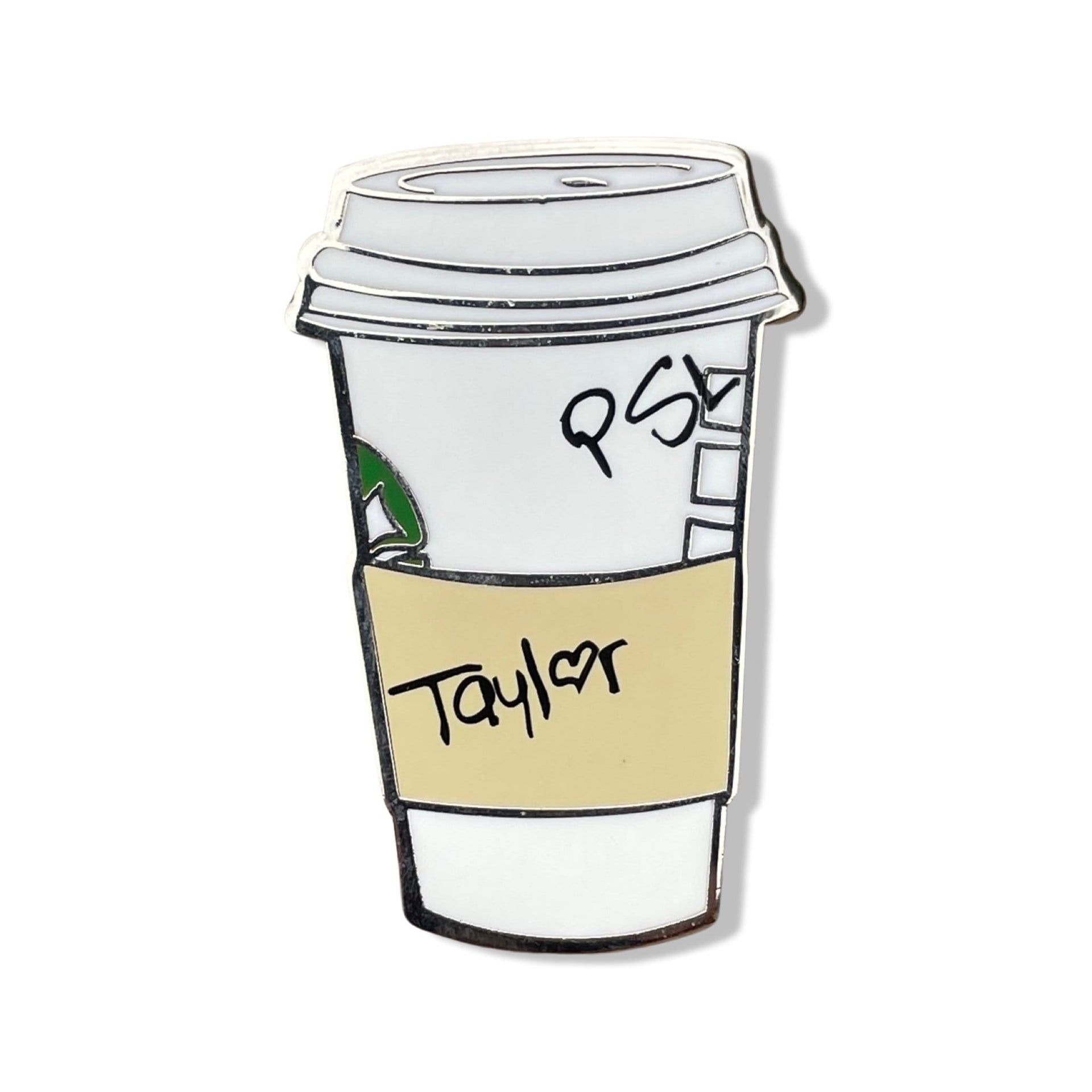 Taylor Pumpkin Spice Latte Pin – Hard Enamel Lapel Pin | Cute Coffee Lover Gift