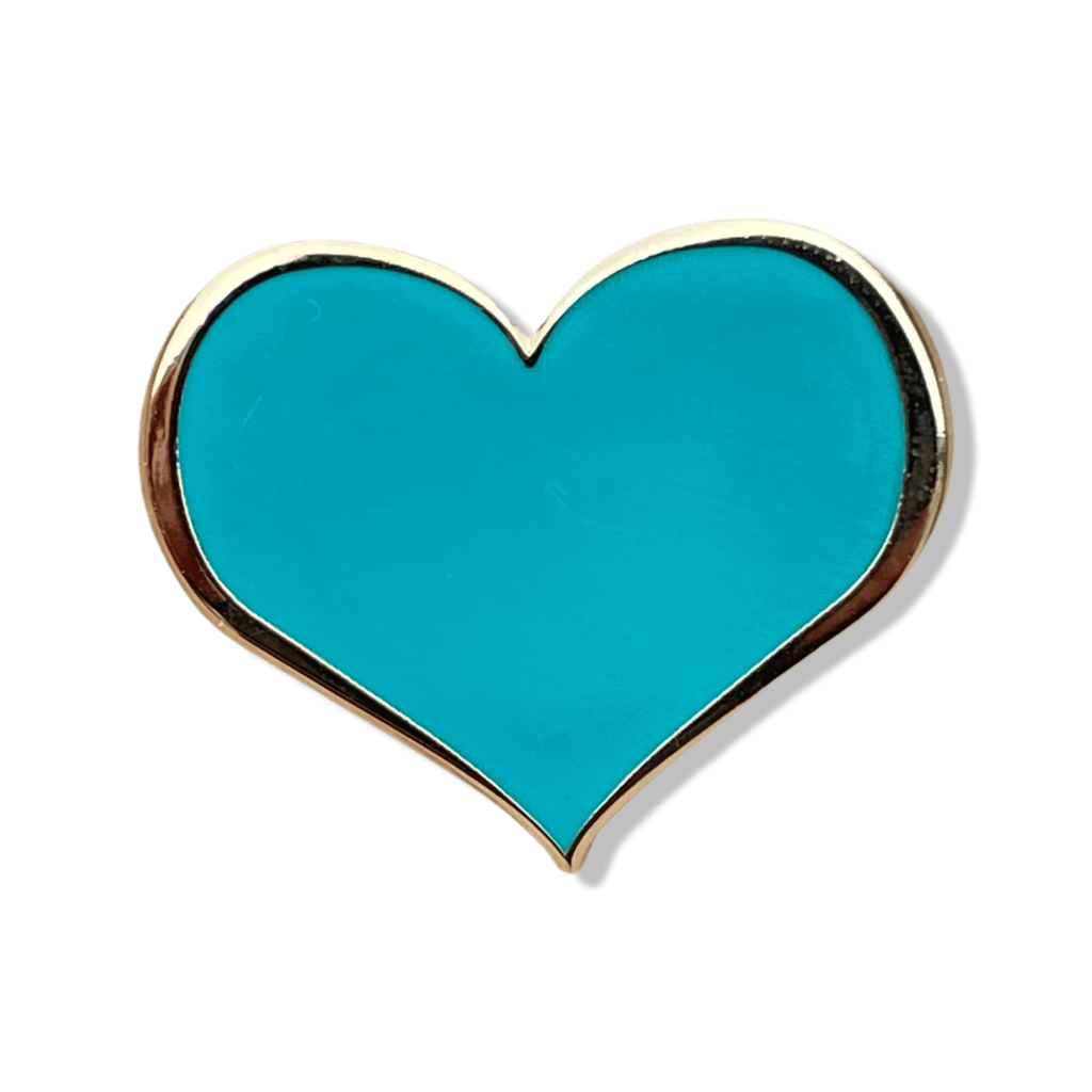Teal Heart Enamel Pin