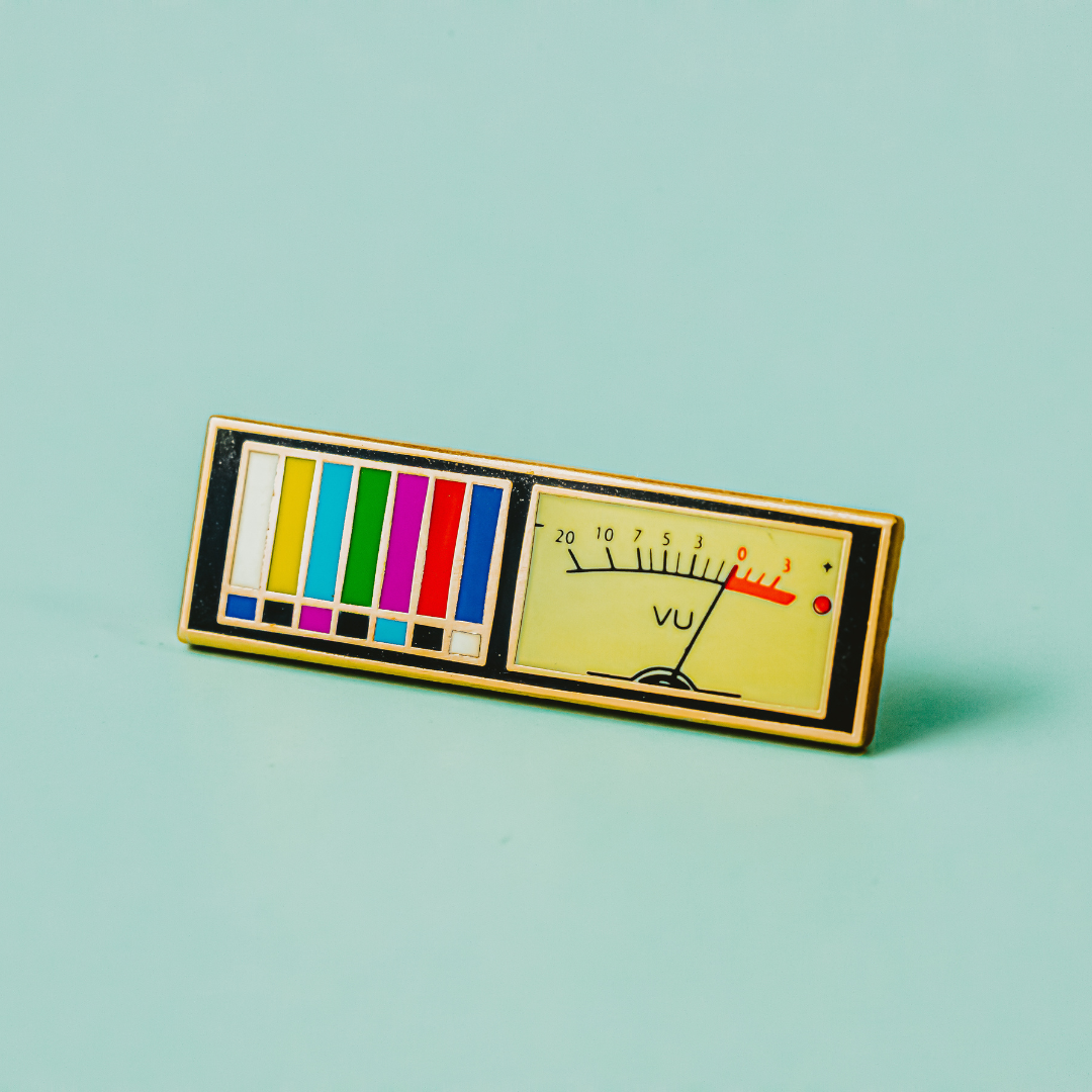 SMPTE Color Bars Pin – Hard Enamel Lapel Pin with Audio Tone for Video Professionals