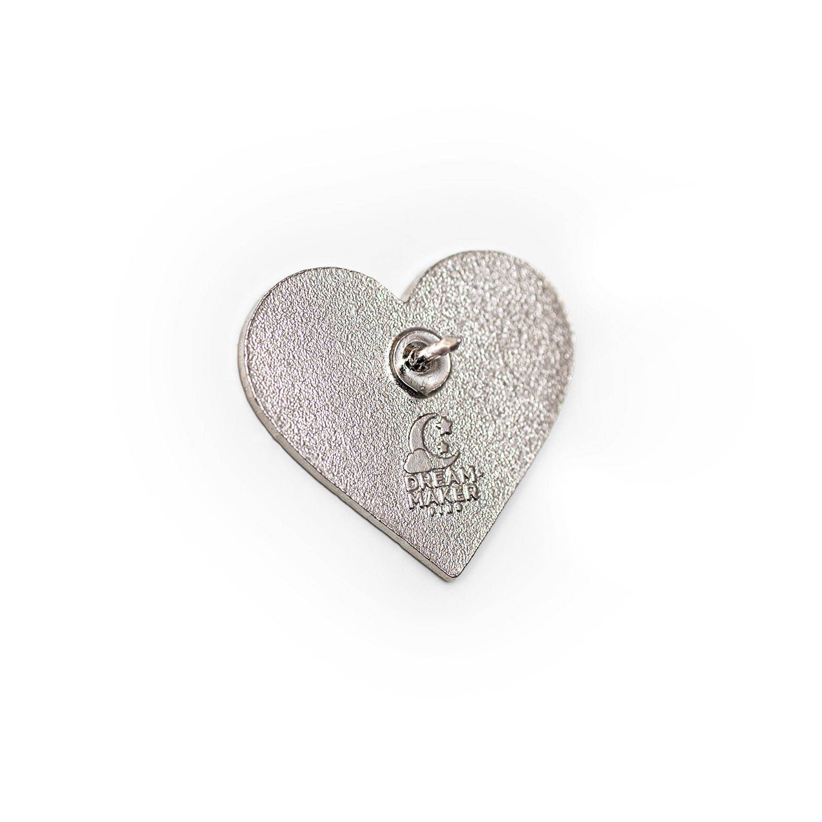 Transgender Pride Enamel Pin – Heart Shaped Hard Enamel Lapel Pin with Rubber Back