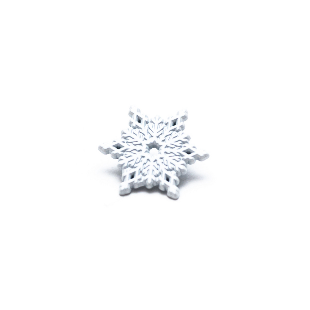 White Snowflake Enamel Pin