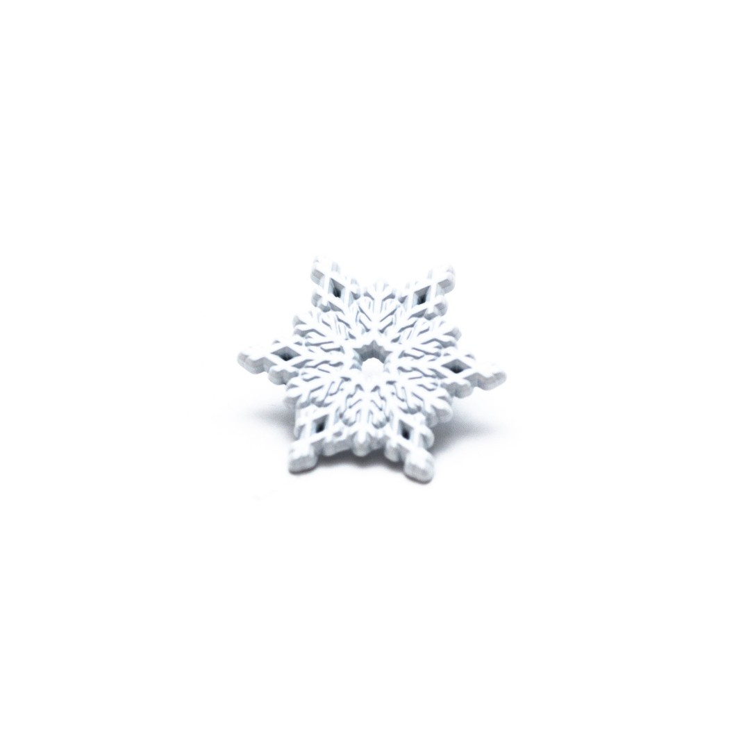 White Snowflake Enamel Pin