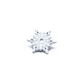 White Snowflake Enamel Pin