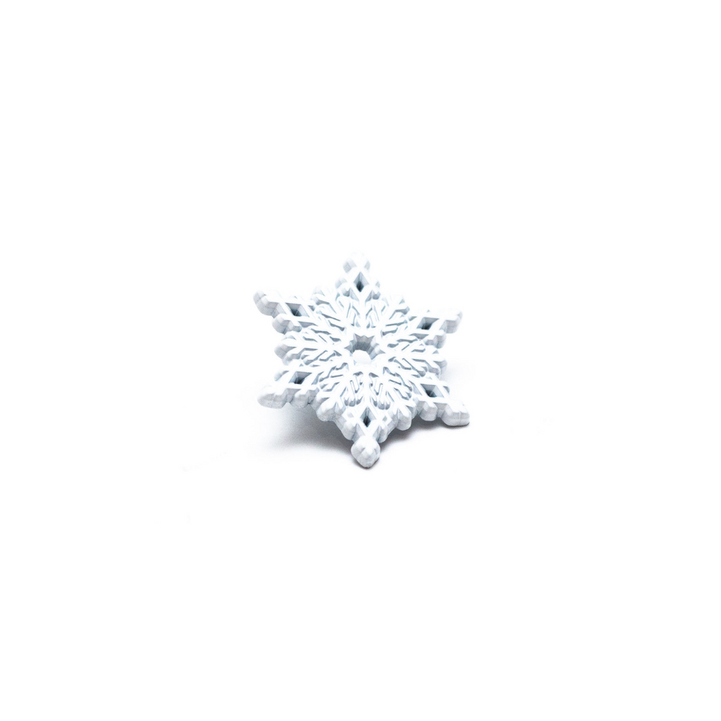 White Snowflake Enamel Pin