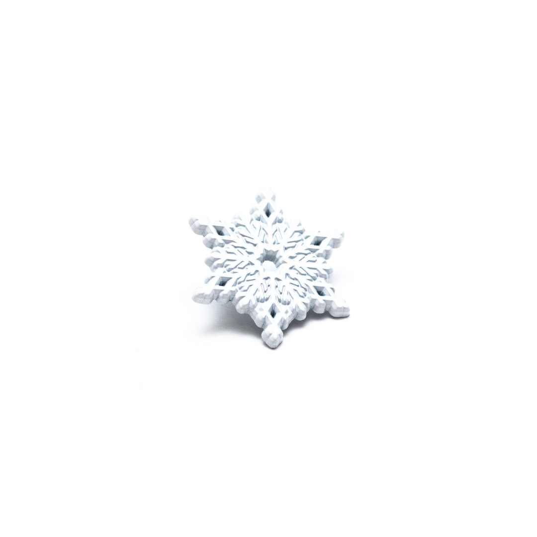 White Snowflake Enamel Pin