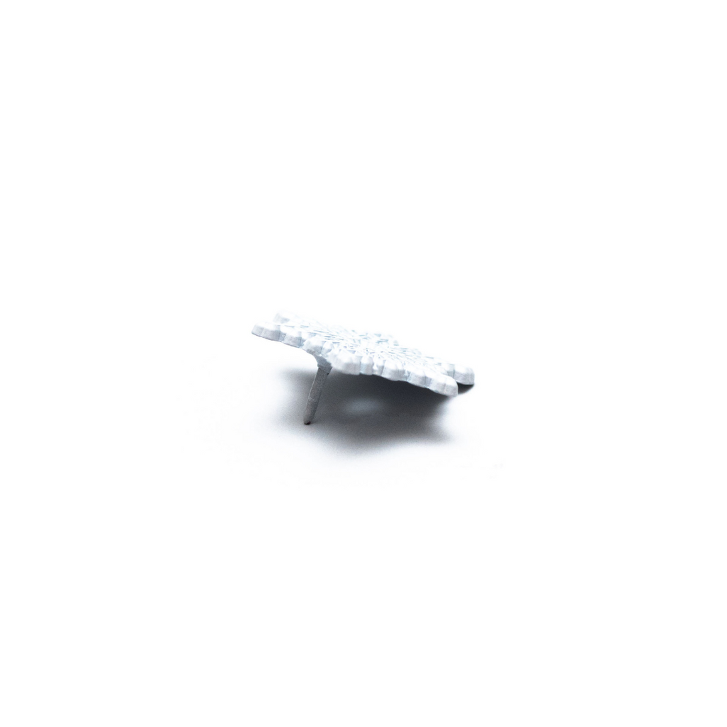 White Snowflake Enamel Pin