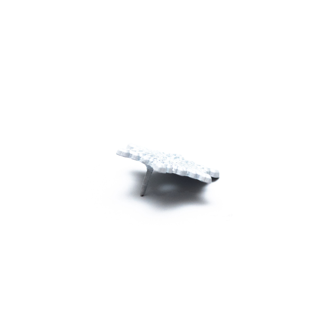 White Snowflake Enamel Pin