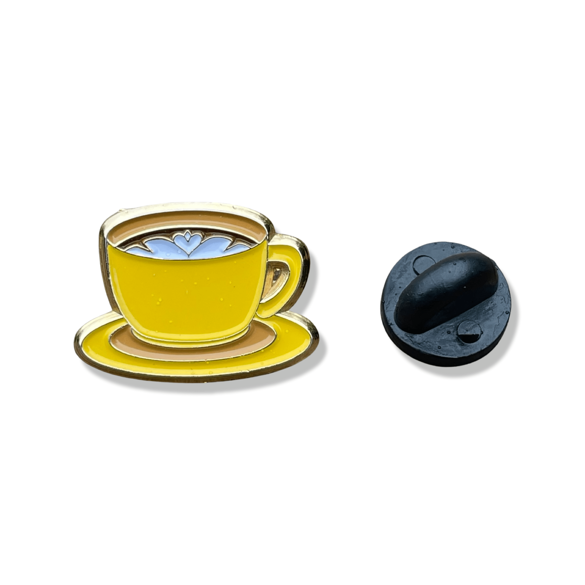 Yellow Coffee Cup Enamel Pin Hard Enamel Lapel Pin