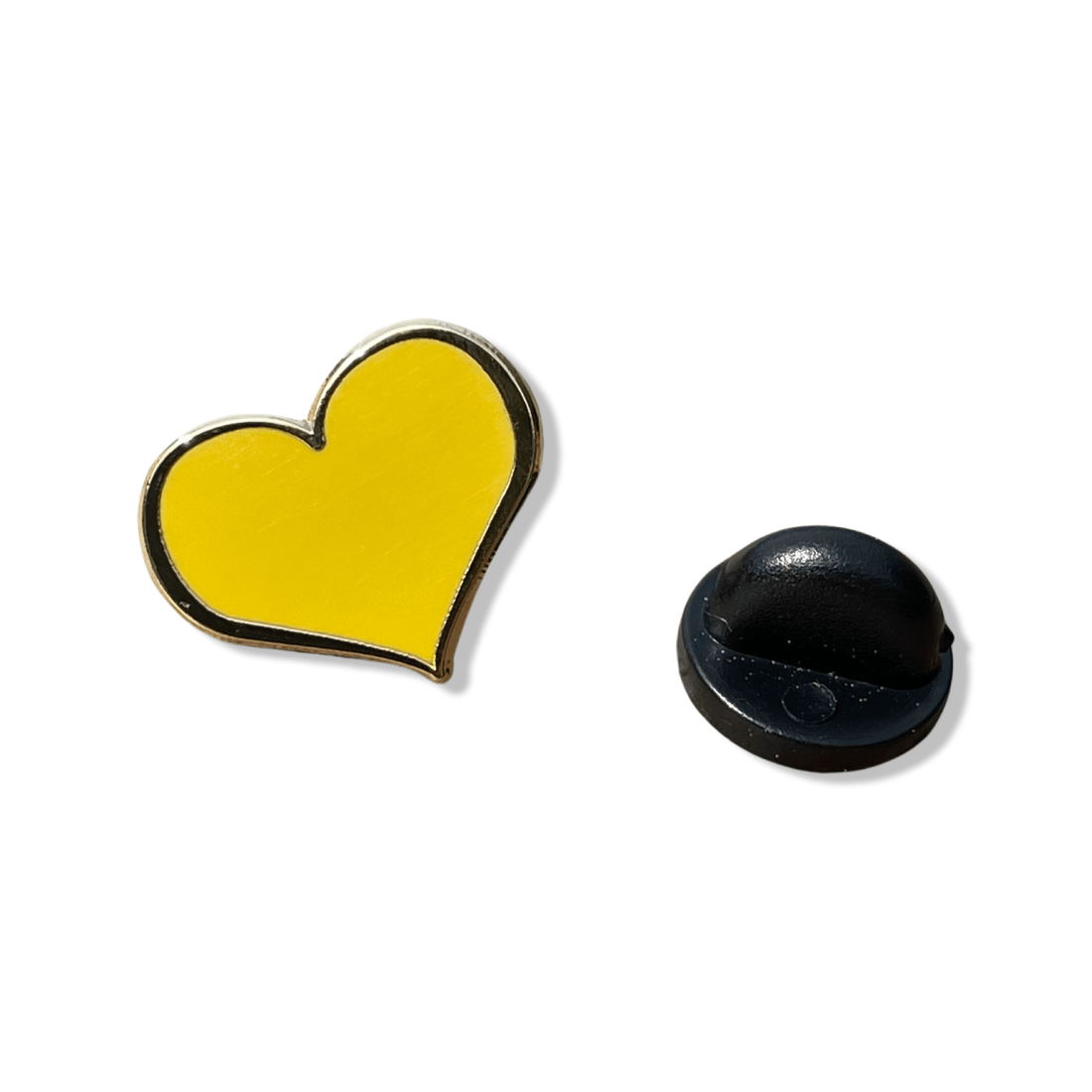 Yellow Heart Enamel Pin - 3/4-inch