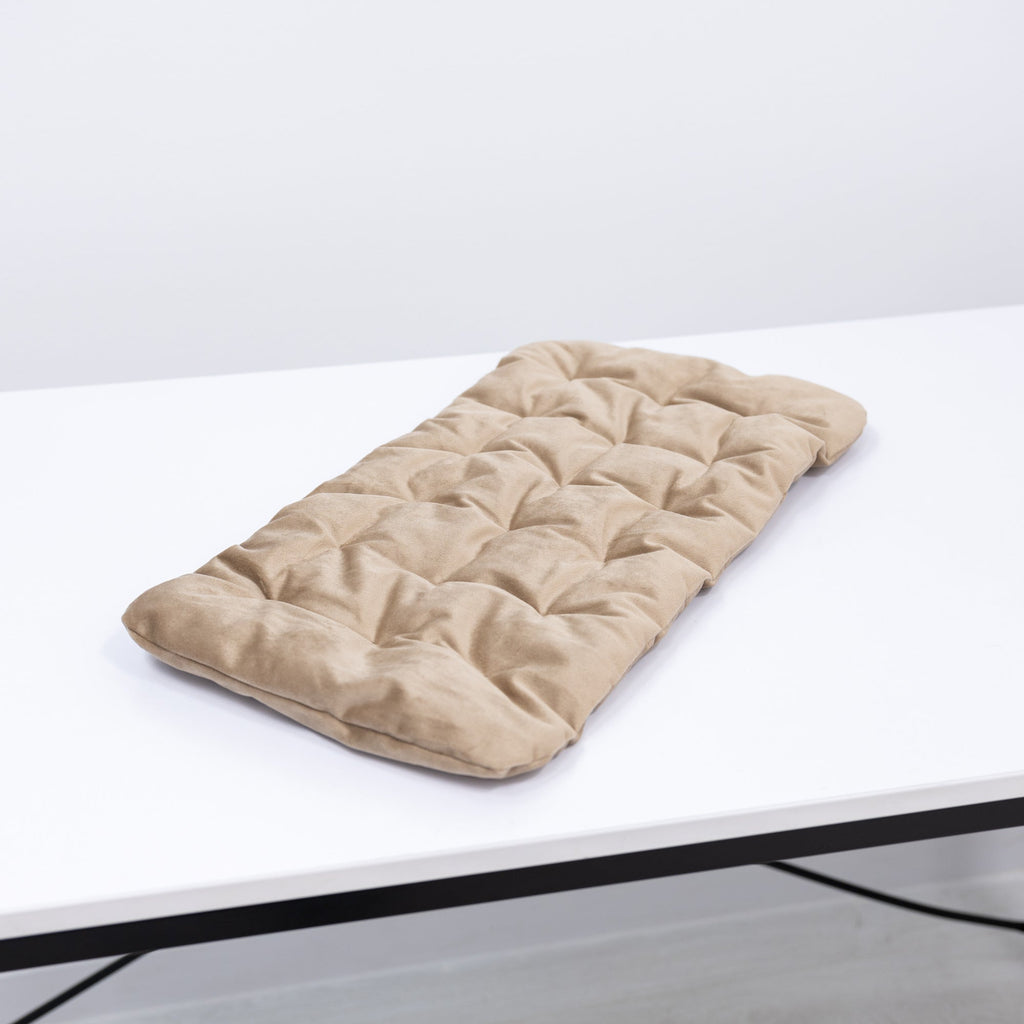 Plush Sleeping Cat Pillow in Brown for Feline Comfort and Support