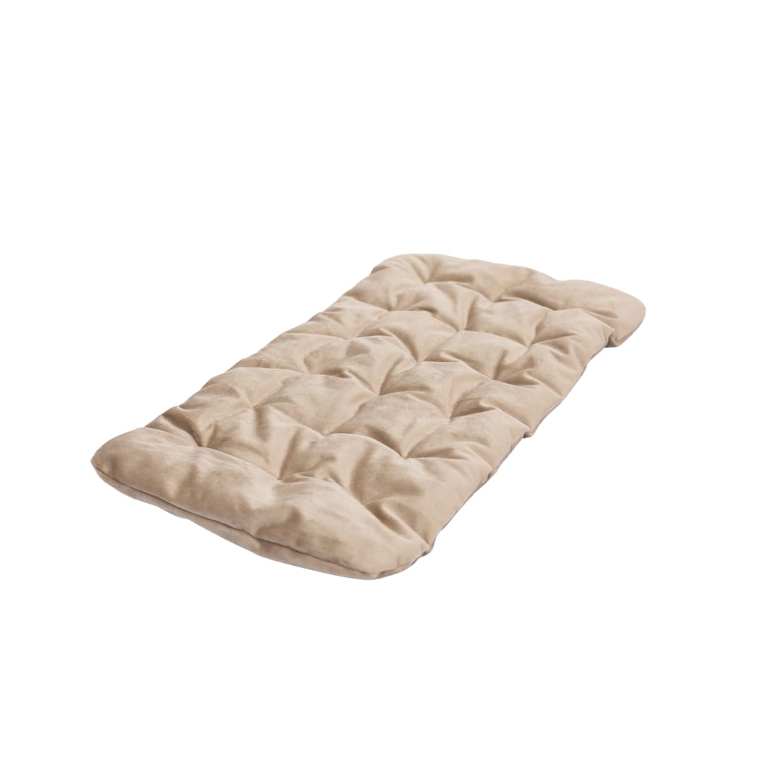 A soft brown sleeping cat pillow designed to provide comfort and boundary for feline pets