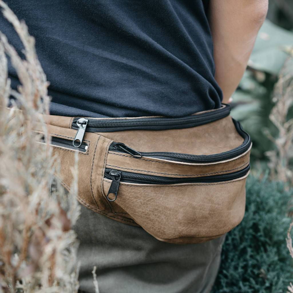 Handmade Brown Leather Fanny Pack | Waist Bag