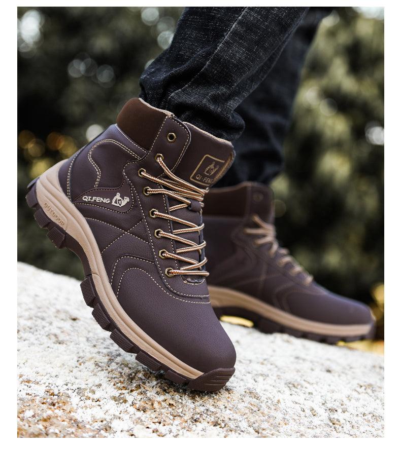 Waterproof Men's Winter Snow Boots with Reflective Detail