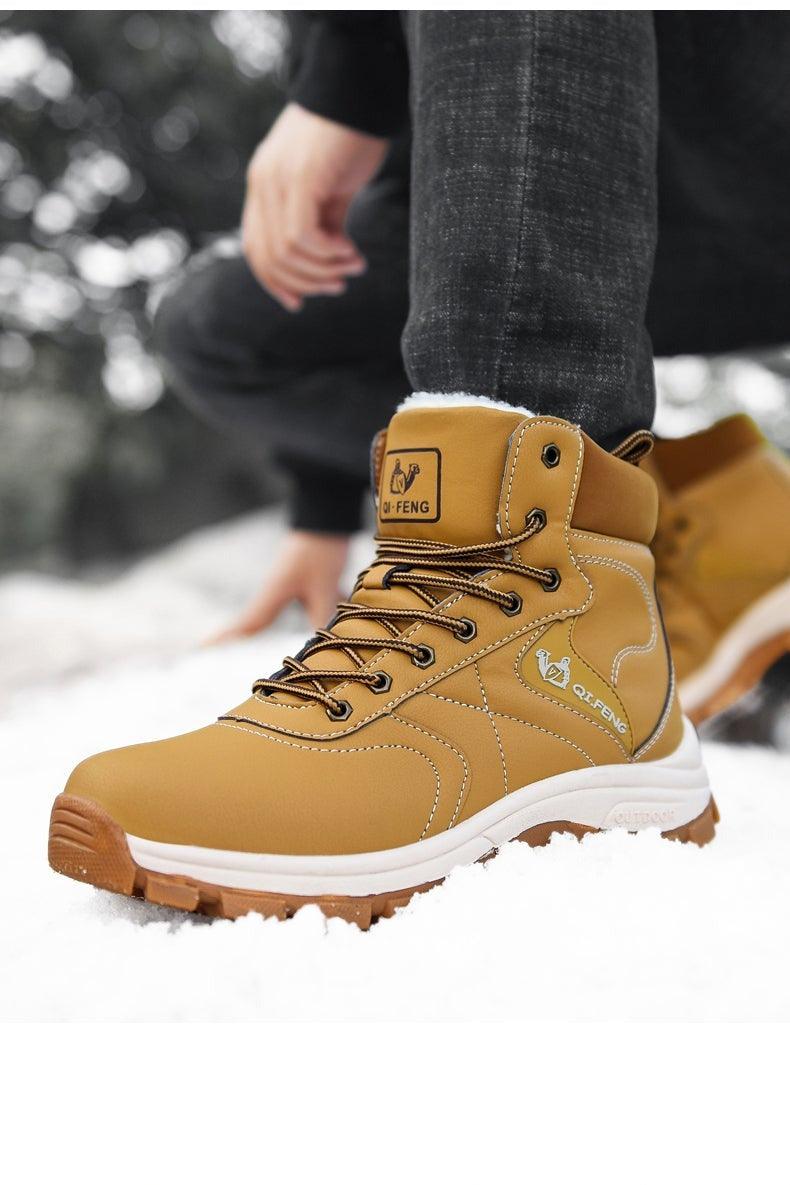 Waterproof Men's Winter Snow Boots with Reflective Detail