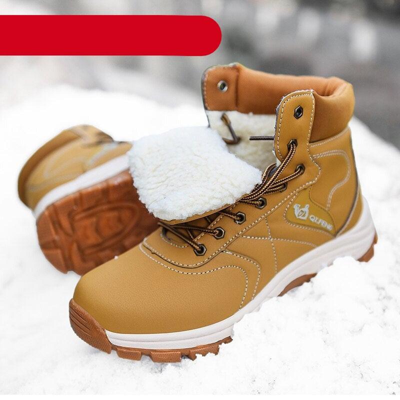 Waterproof Men's Winter Snow Boots with Reflective Detail