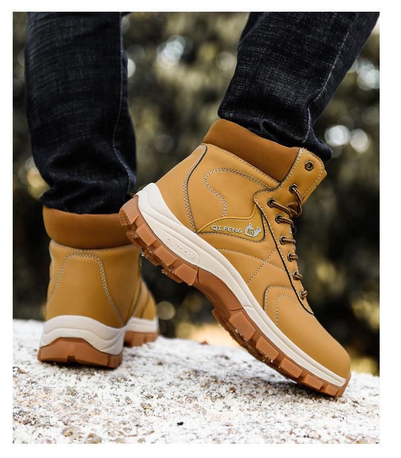 Waterproof Men's Winter Snow Boots with Reflective Detail