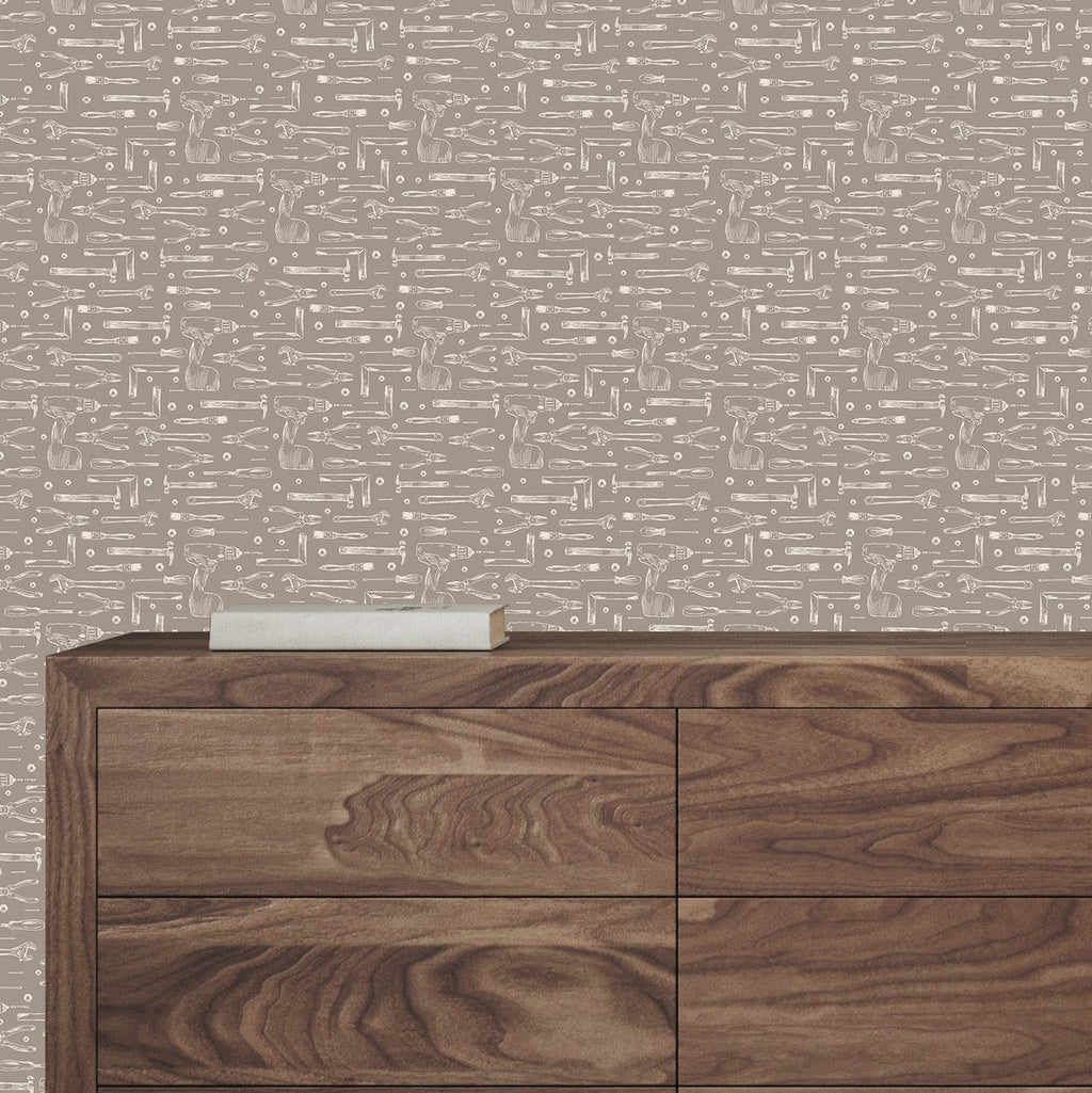 Dewalt Geometric Removable Wallpaper - Teal, Sage & Soft-Pink