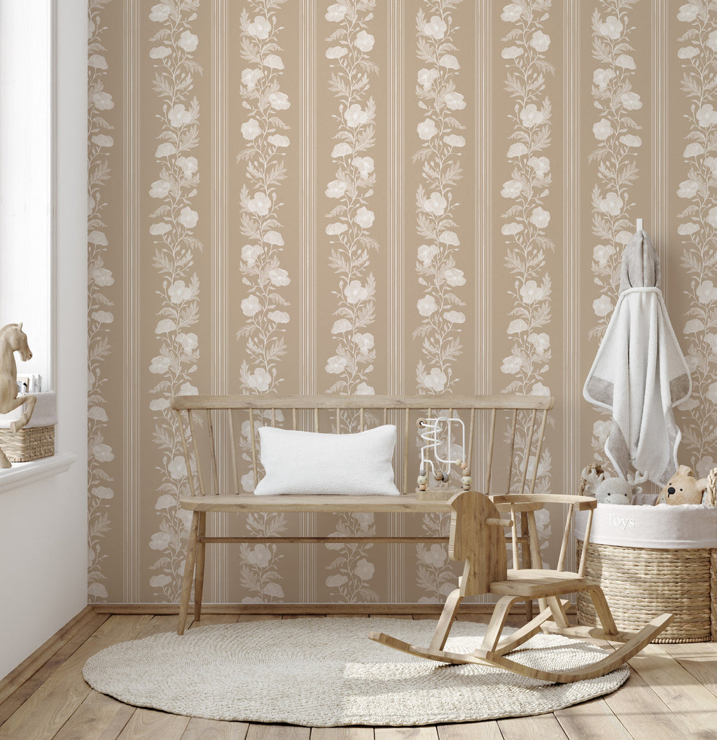 Juliet Wallpaper - Peel and Stick Floral Removable Wall Decor