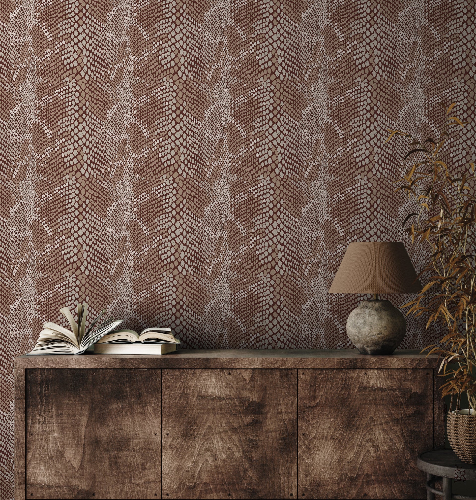 Salazar Animal Print Removable Wallpaper in Beige, Brown and Grey