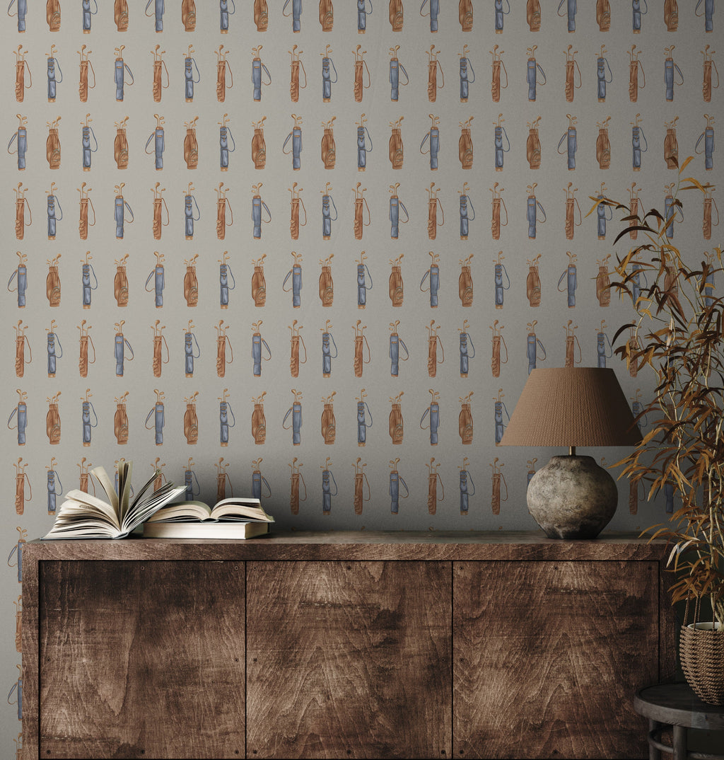 Woods Removable Wallpaper in Green and Brown