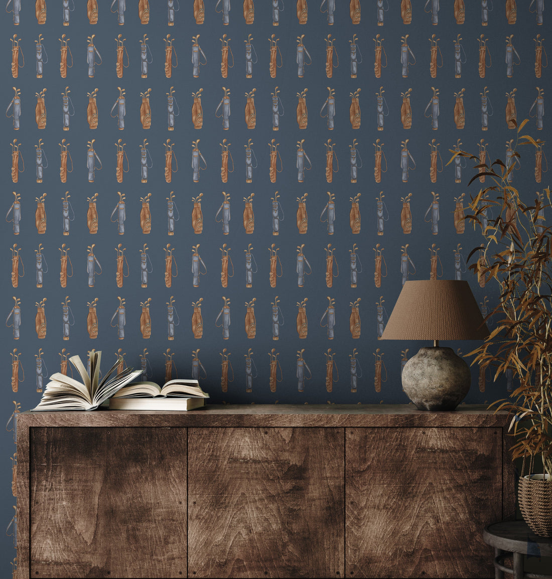 Woods Removable Wallpaper in Green and Brown