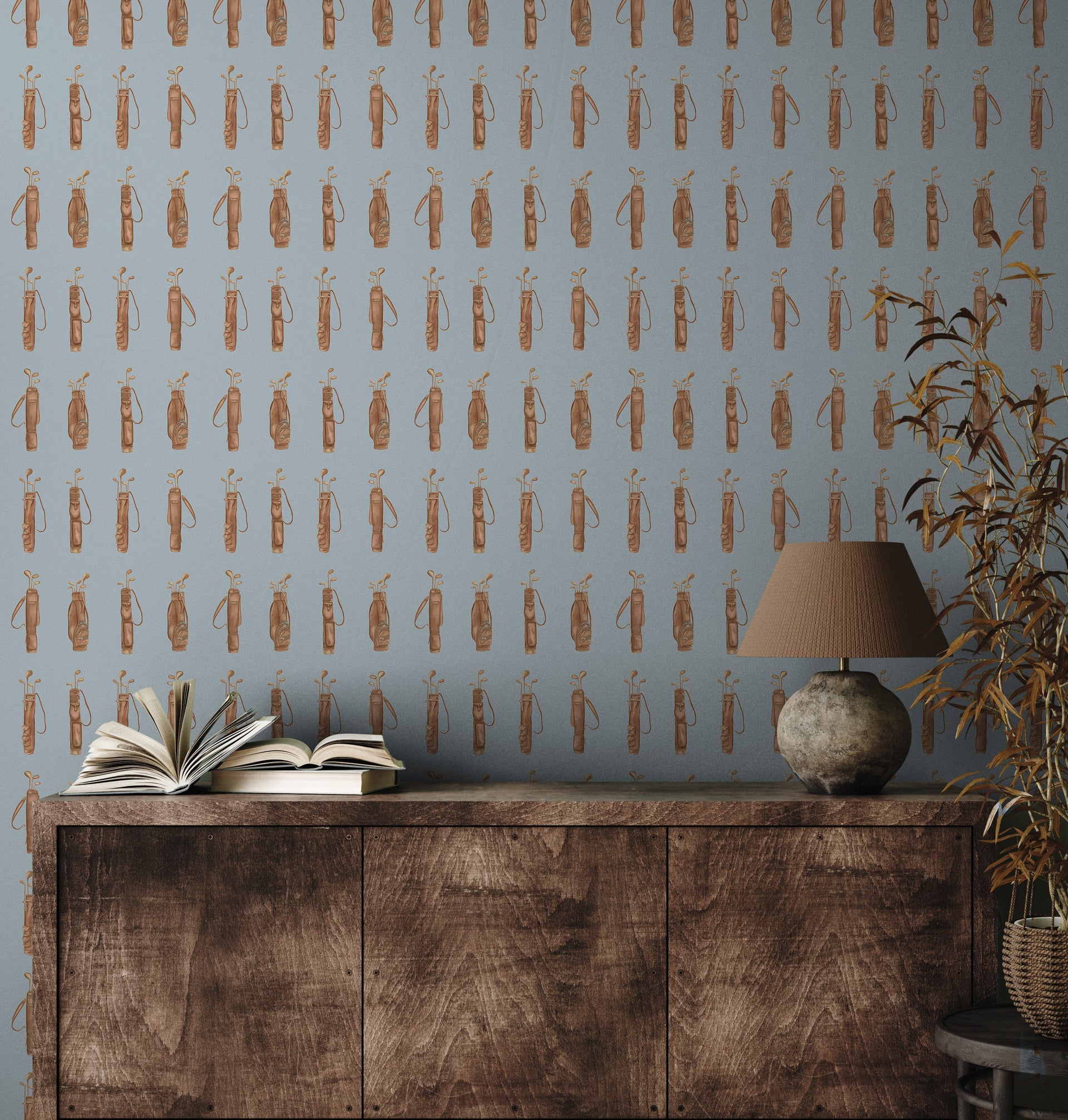 Woods Removable Wallpaper in Green and Brown