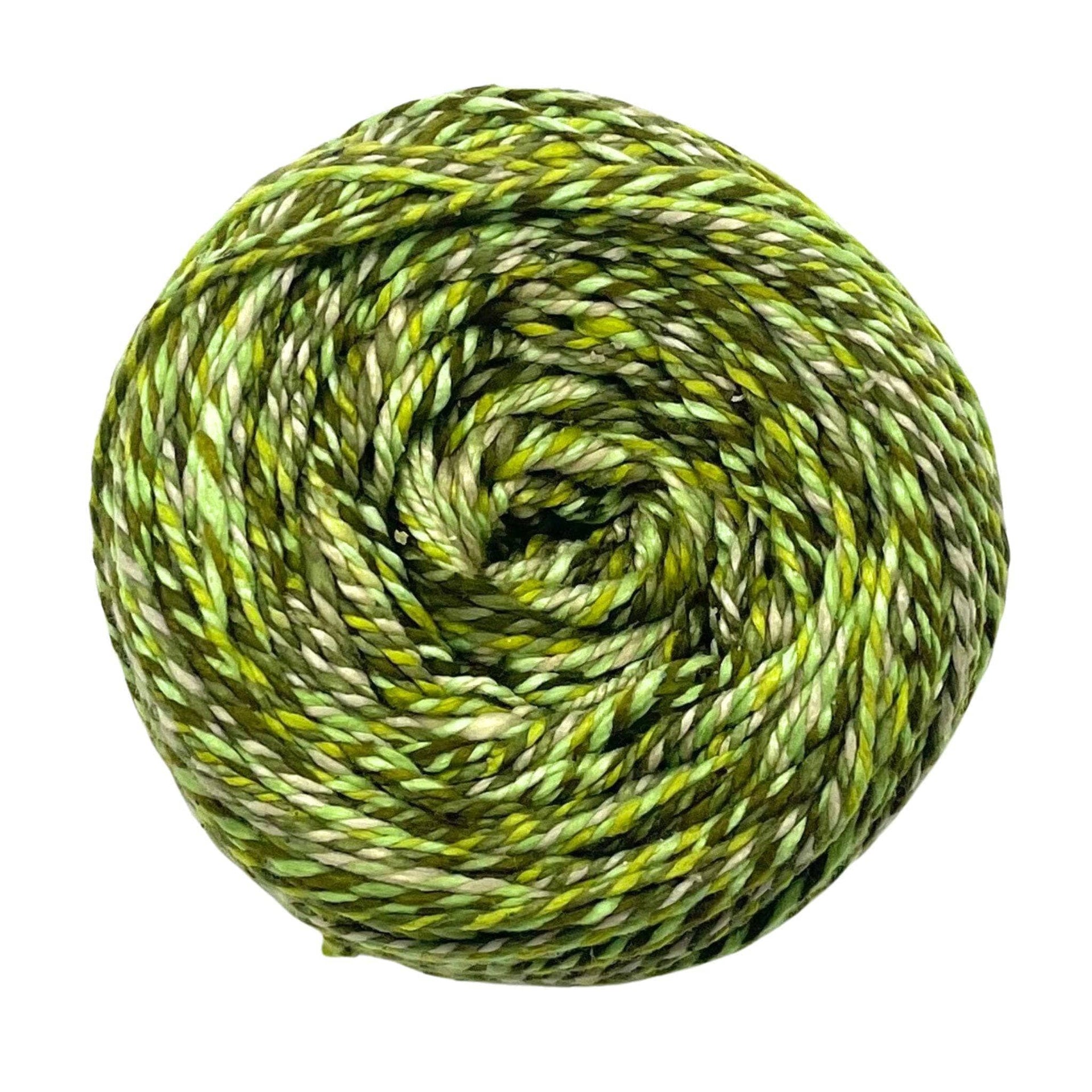 Bubble Band Knit Headband in Green and Multi-color Silk