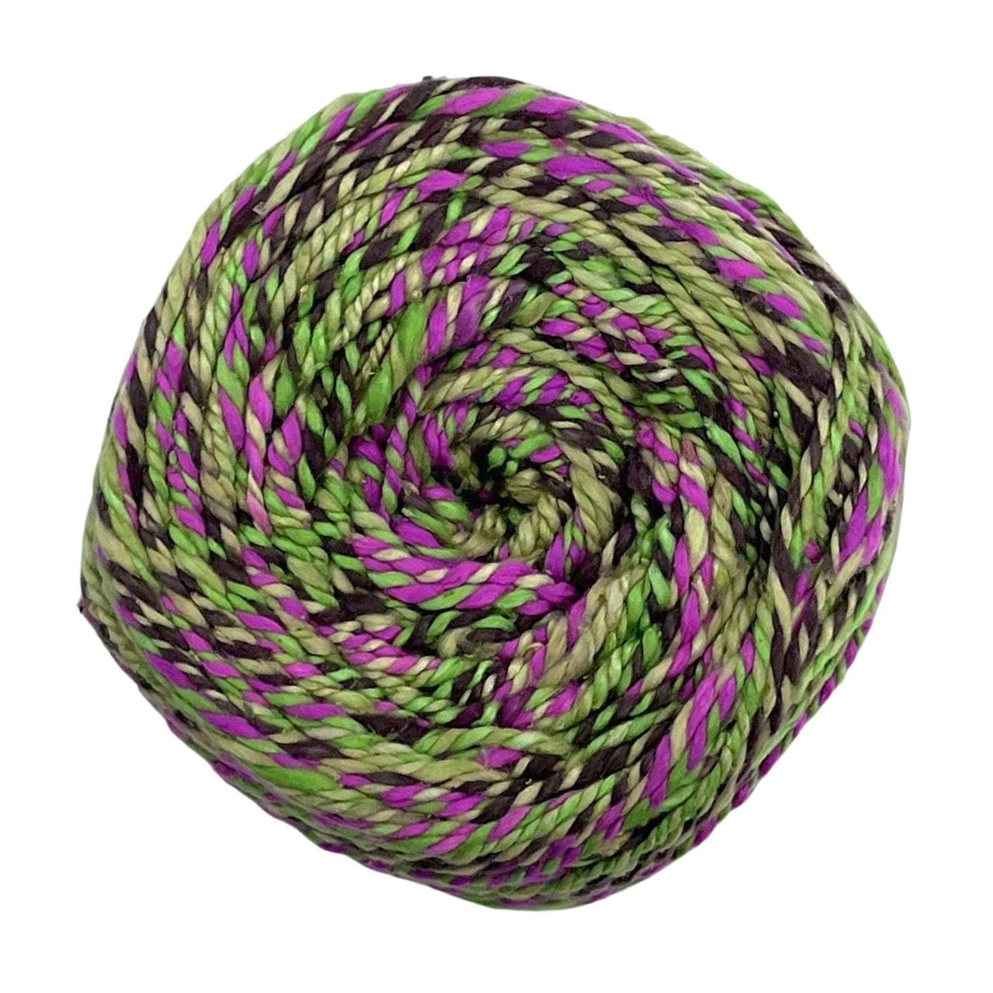 Bubble Band Knit Headband in Green and Multi-color Silk