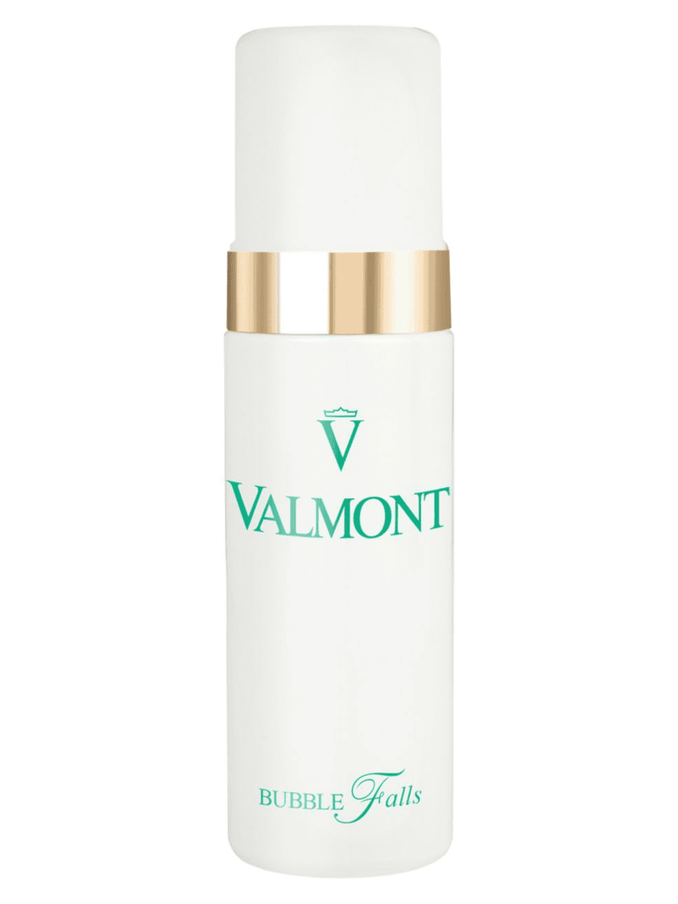 Valmont Purity Bubble Falls facial cleanser foam in elegant white and gold packaging