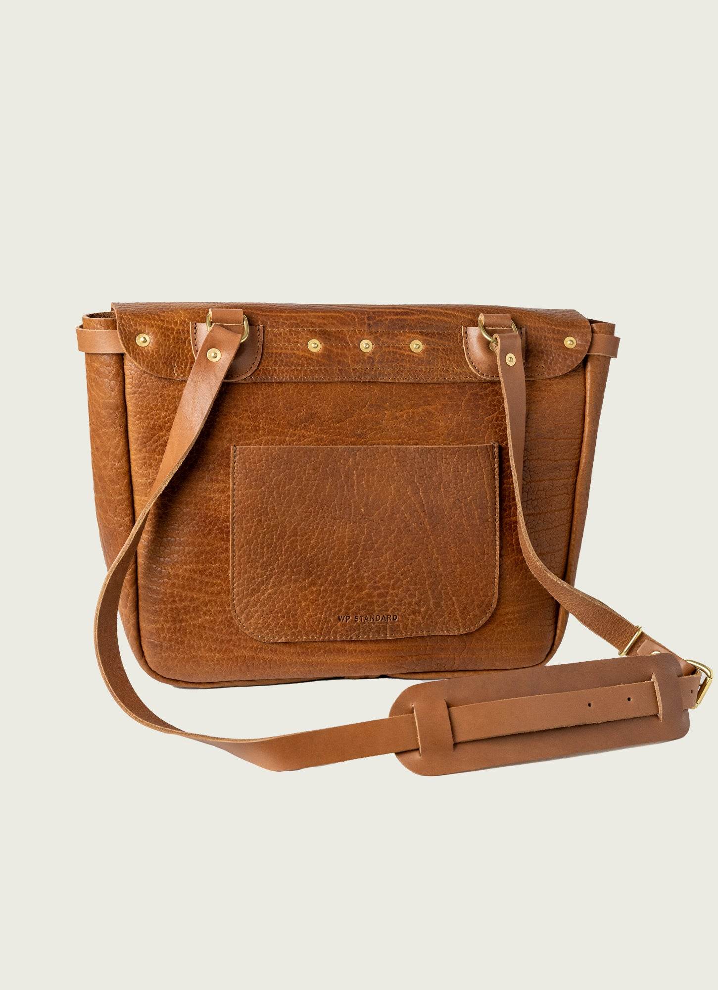 Tough Bullhide Messenger Bag Tan Brown