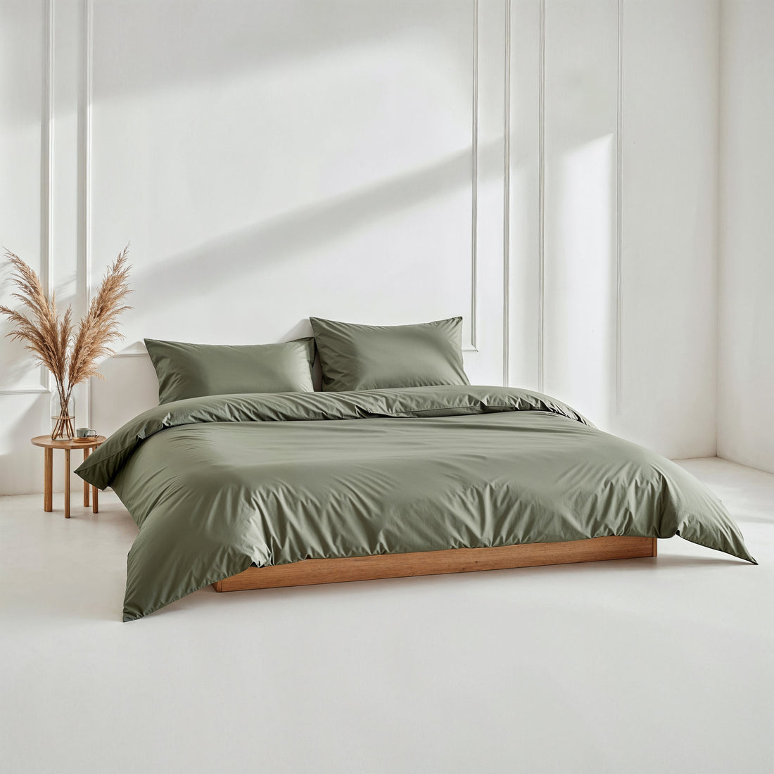 Australian Sateen Bedding Bundle in Stripe and Solid
