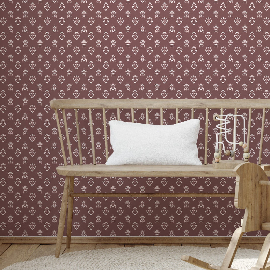 Laina pattern removable wallpaper roll by Quirky Paisley Designs for modern home decor