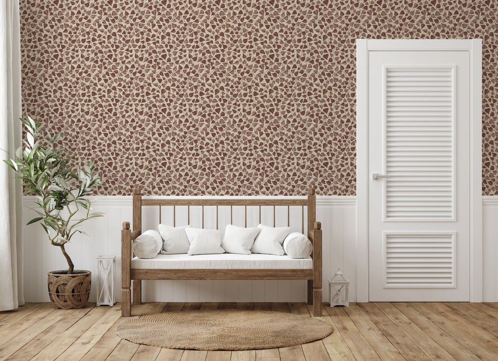 Iveline Floral Removable Wallpaper in Blue, Beige and Green