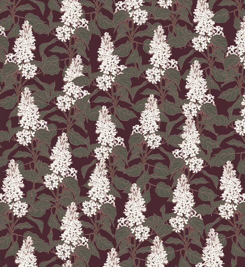 Lilac Floral Peel and Stick Removable Wallpaper for Modern Home