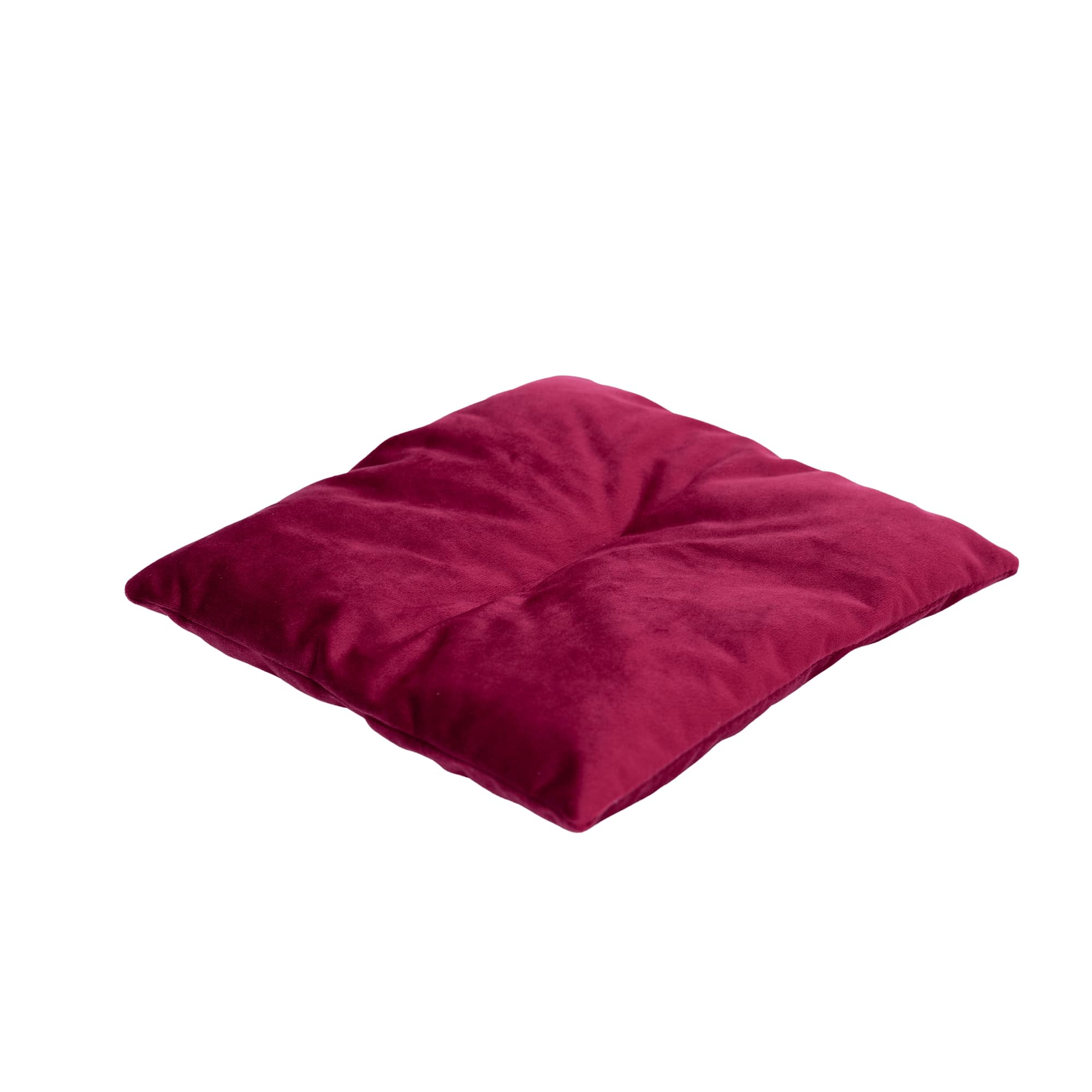 Plush burgundy cushion for hexagon cat shelves