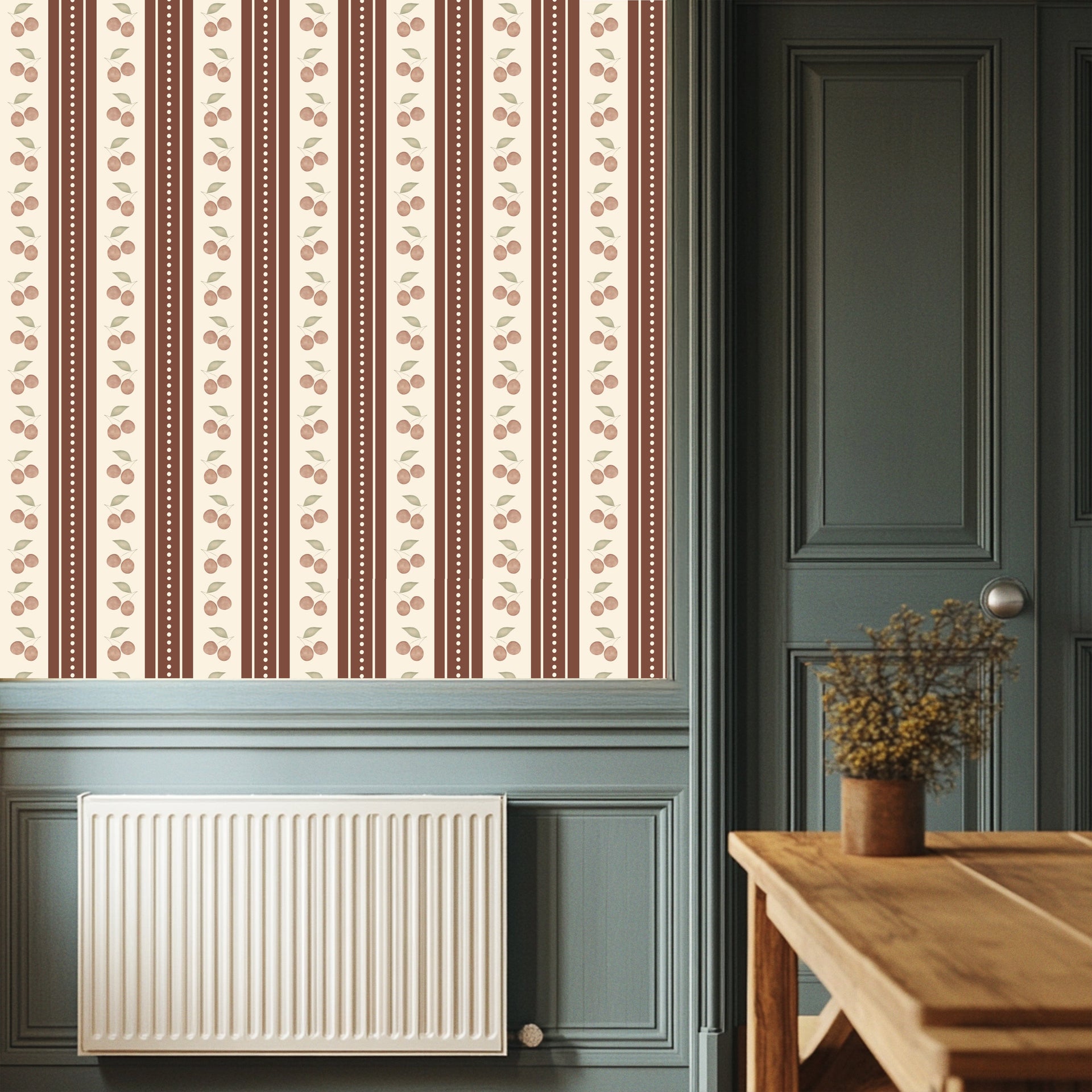 Arista Peel and Stick Wallpaper – Blush Pink, Cream & Sage Green