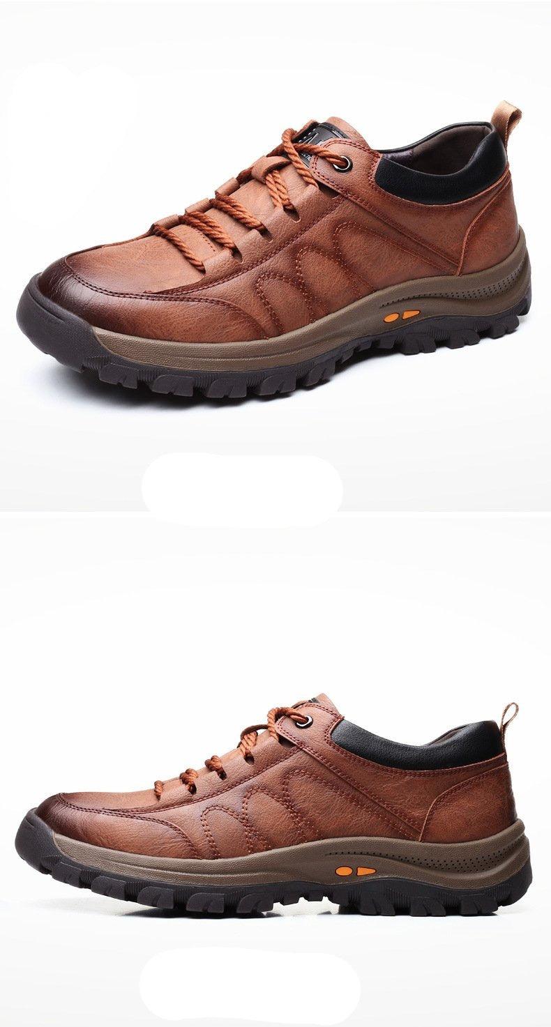 Mens Black Leather Platform Lace-Up Casual Business Dress Shoes