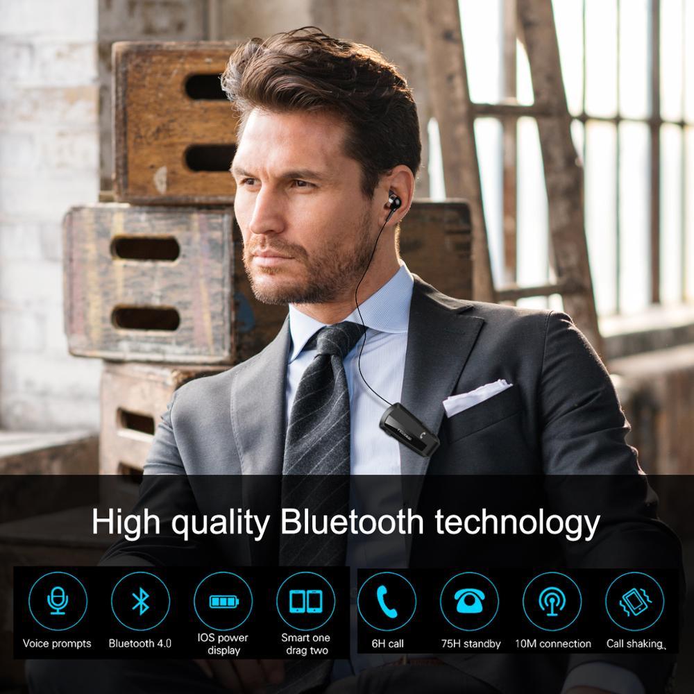 Bluetooth Collar Clip Headset for Sports and Driving