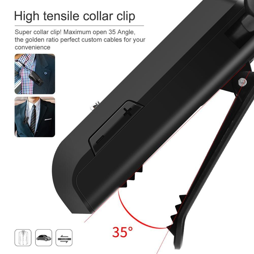 Bluetooth Collar Clip Headset for Sports and Driving