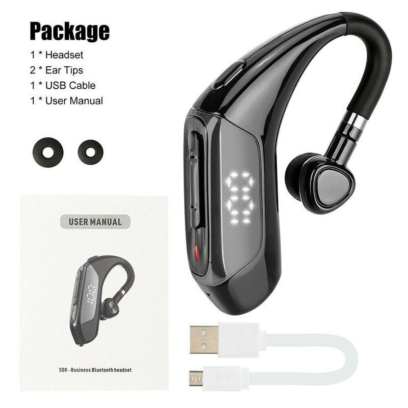 Bluetooth 5.0 Wireless Business Headset with LED Power Display