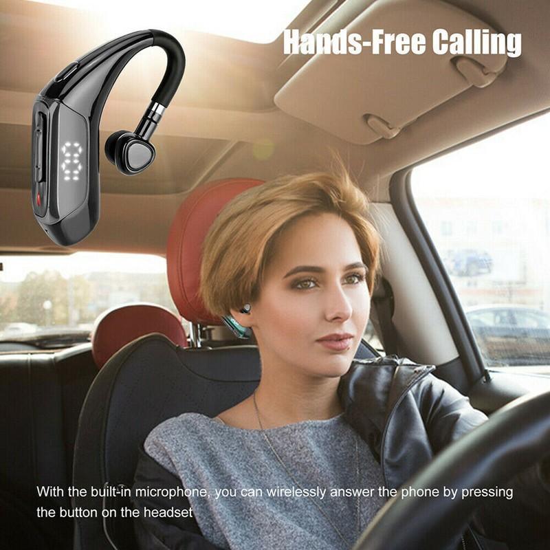 Bluetooth 5.0 Wireless Business Headset with LED Power Display
