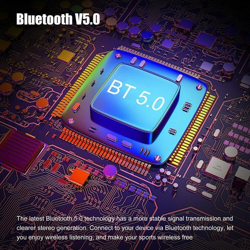 Bluetooth 5.0 Wireless Business Headset with LED Power Display