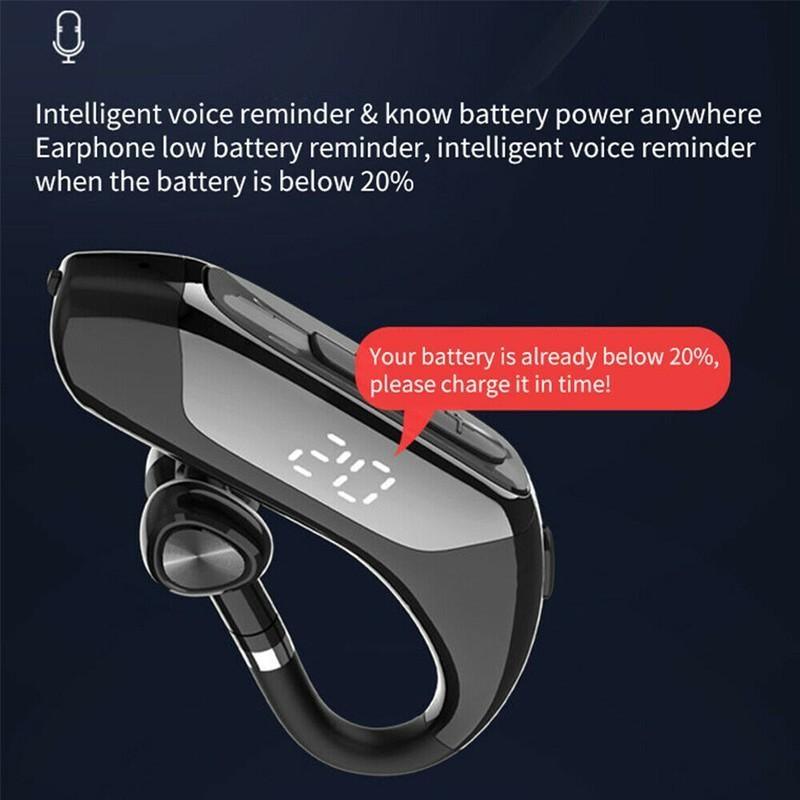 Bluetooth 5.0 Wireless Business Headset with LED Power Display