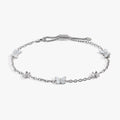 Butterfly and Flower Anklet with Enamel Charms and Slider Fit