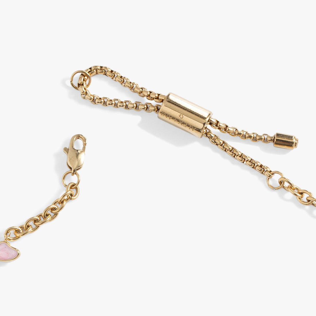 Butterfly and Flower Anklet with Enamel Charms and Slider Fit