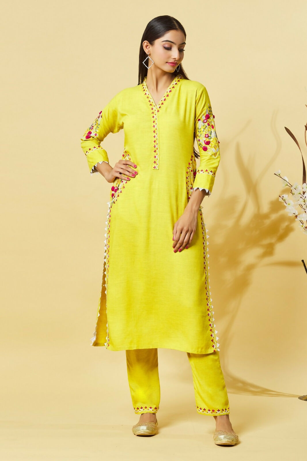 Joban Fashion Muslin Cotton Mustard Color Kurta Set