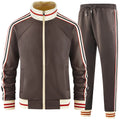 dioxoib Track Suits for Men Set 2 Piece Tracksuits Mens Sweatsuits Sets Jogging Two Piece Outfits Athletic Clothes Jogger Sweat Suits Running Sport leisure Clothing Coffee Ai-TZ008-L