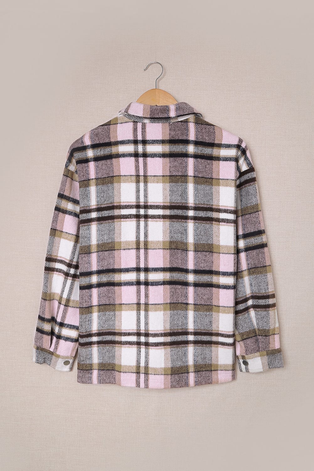 Brown Plaid Flannel Shacket | Button-Up Long Sleeve