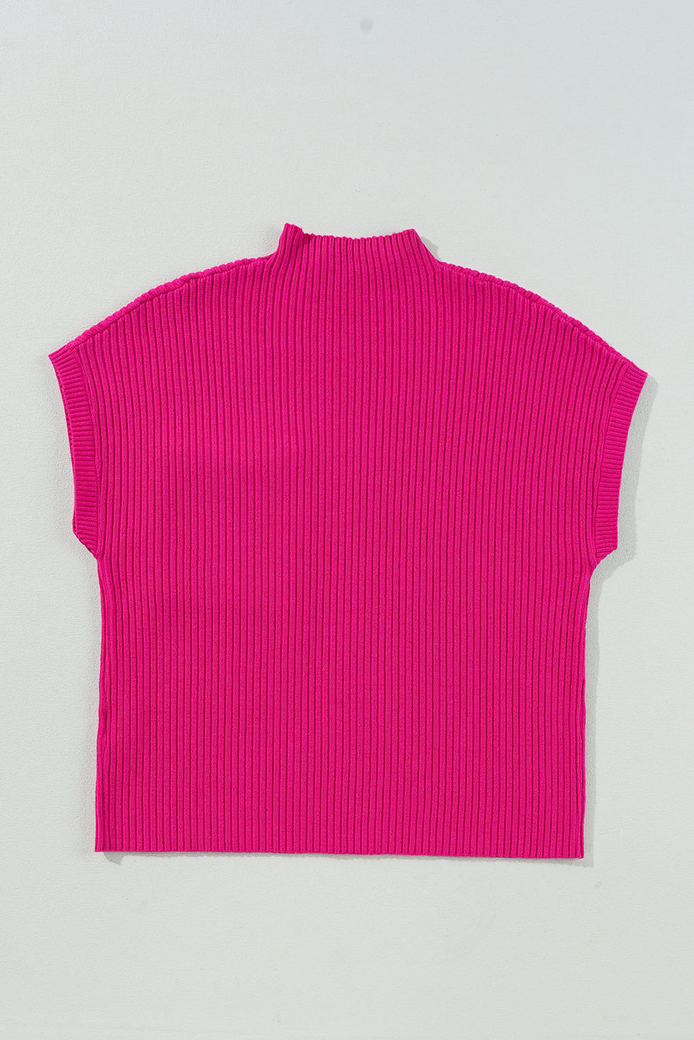 Solid Ribbed Knit Patch Pocket Short Sleeve Top